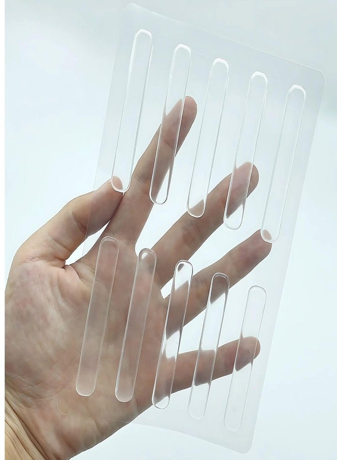 Hian Transparent Silicone Anti-Slip Wall Protectors - Noise-Dampening Bumpers for Cabinet Doors & Furniture, Self-Adhesive Crash Pads for Surface Protection (Pack of 10) - Image 1